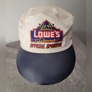 Vintage Team Lowe's Racing NASCAR Painters Hat Cap White Adcap USA